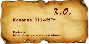 Kosaras Olivér névjegykártya